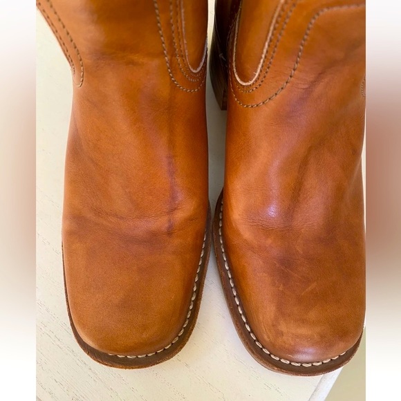 FRYE Campus boots in saddle brown tan 14L size 7 women’s l tan - Picture 7 of 15